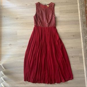 Anthropologie leather top dress